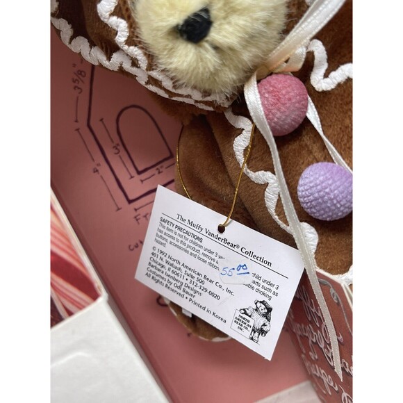 Muffy VanderBear Ginger Bear NABCO 1992 Limited Edition 8” Plush Stuffed Animal - Picture 3 of 16